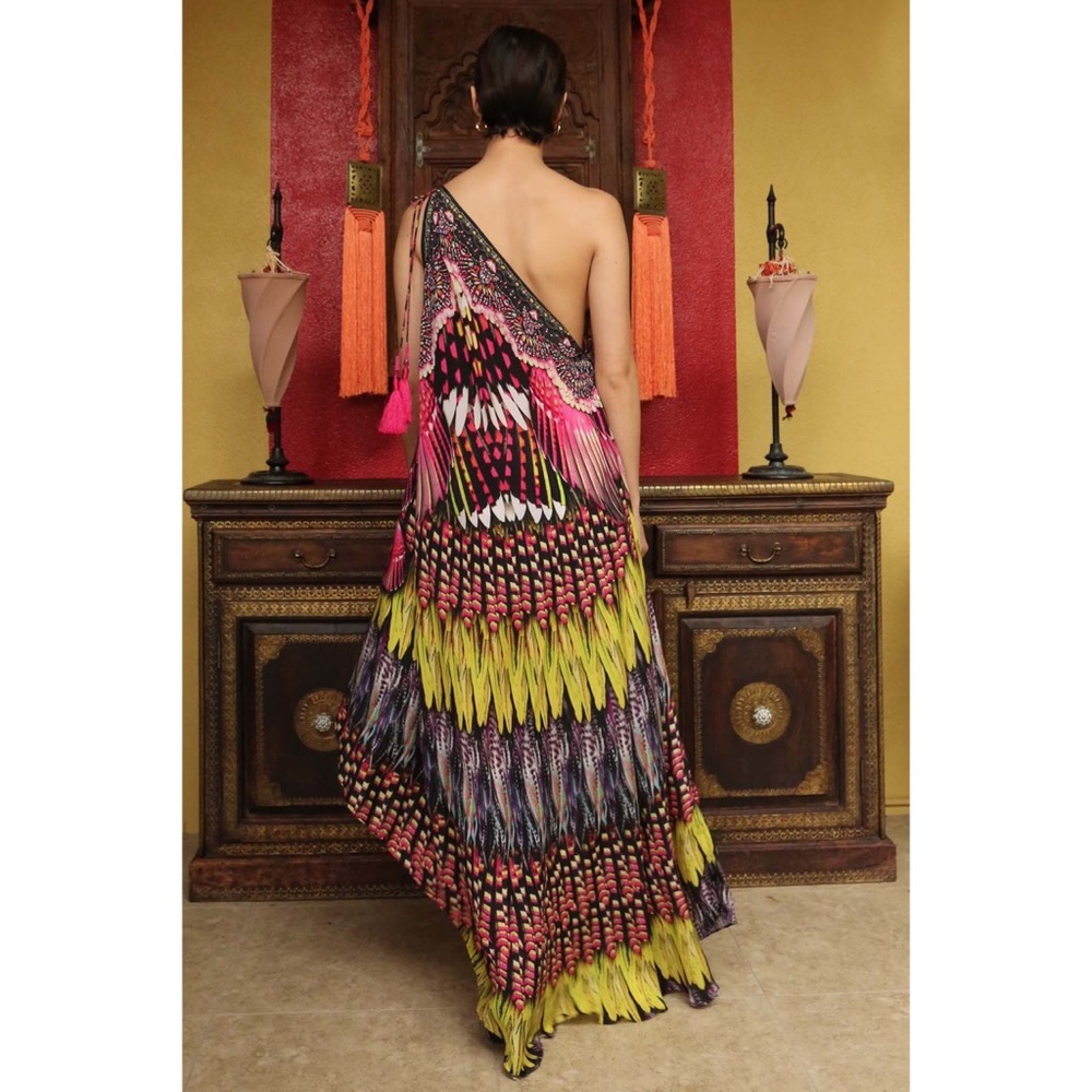 NWT ღ Parides aso RHOBH ღ 3 Way Silk Maxi Dress ღ - Picture 6 of 8